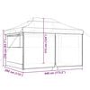 vidaXL Tenda de Festa Bege 292 x 440 x 315 cm Tecido Oxford