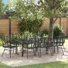 vidaXL Conjunto de Jantar para Jardim 9 pcs Preto vime PE