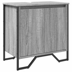 vidaXL M&oacute;vel p/ lavat&oacute;rio 60x35x60cm derivados madeira cinzento sonoma