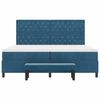 vidaXL Cama Box com colch&atilde;o Azul escuro 200 x 200 cm Veludo