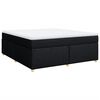 vidaXL Cama com molas/colch&atilde;o 180x200 cm tecido preto