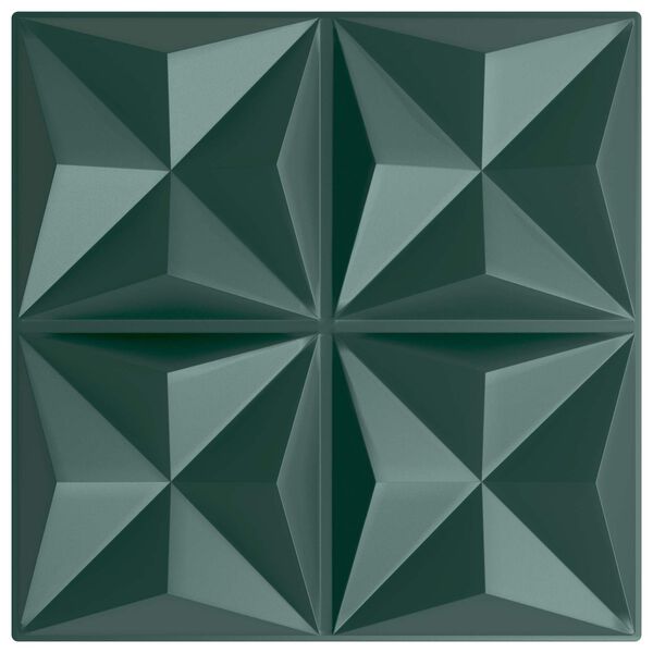 vidaXL Pain&eacute;is de parede 48 pcs Verde Origami 50 x 50 cm Espuma XPS