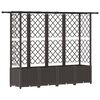 vidaXL Cama Elevada com Treli&ccedil;a e Telhado Castanho 203 x 40 x 138 cm
