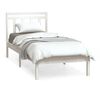 vidaXL Estrutura de cama solteiro 90x190 cm madeira maci&ccedil;a branco