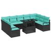 vidaXL Conjunto de Sof&aacute; de Jardim 10 unid. 9-N&uacute;mero de lugares