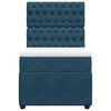 vidaXL Cama com molas/colch&atilde;o 90x190 cm veludo azul-escuro