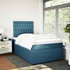 vidaXL Cama boxspring com colch&atilde;o 120x190 cm veludo azul