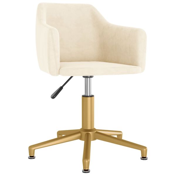 vidaXL Cadeiras de jantar girat&oacute;rias 6 pcs veludo cor creme