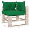 vidaxL Conjunto lounge de paletes p/ jardim 6 pcs c/ almofad&otilde;es pinho