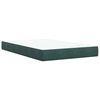 vidaXL Cama boxspring com colch&atilde;o 120x190 cm veludo verde-escuro