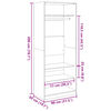 vidaXL Roupeiro 80x50x200 cm derivados de madeira carvalho sonoma