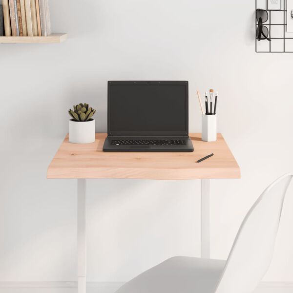 vidaXL Tampo de mesa 60x60x(2-4) cm carvalho maci&ccedil;o n&atilde;o tratado