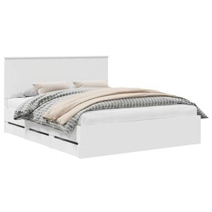 vidaXL Estrutura da Cama Branco 160 x 200 cm Madeira de Engenharia