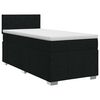 vidaXL Cama box spring com colch&atilde;o Preto 90 x 200 cm Tecido