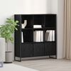 vidaXL Gabinete de Livros 2 pcs Carvalho Preto 99,5 x 30 x 108 cm