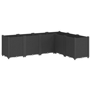 vidaXL Vaso/floreira 160x120x53 cm PP preto