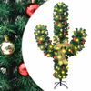 vidaXL Cato de Natal com suporte e LEDs PVC 180 cm verde