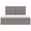 vidaXL Cama com arruma&ccedil;&atilde;o e LED Cinzento-acastanhado 160 x 200 cm