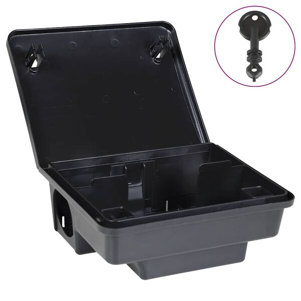 vidaXL Armadilhas para ratos 4 pcs preto 23x19x9,5 cm