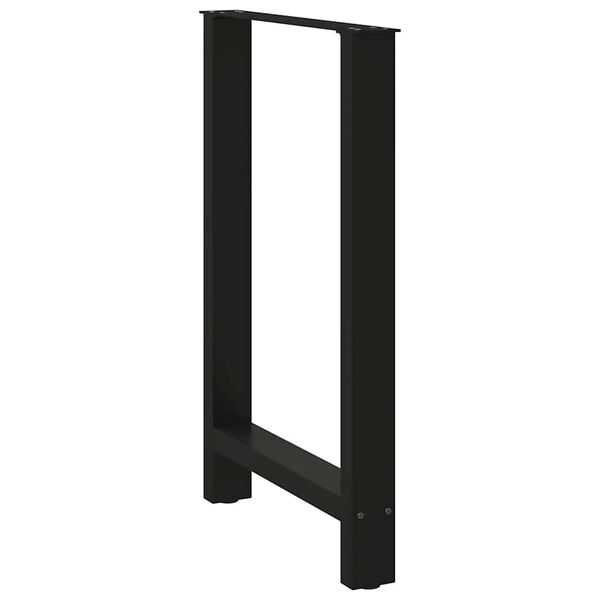 vidaXL P&eacute;s para mesa de bar pretos 2 pe&ccedil;as 60x(90-91) cm a&ccedil;o