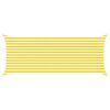 vidaXL Vela de sombra solar Amarelo e Branco 5 x 2 m