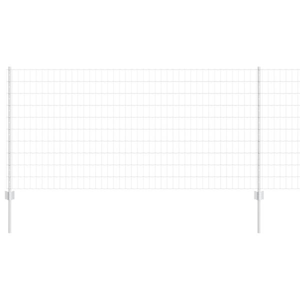 vidaXL Cerca com Poste Prateado 1 x 10 m A&ccedil;o