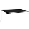 vidaXL Toldo retr&aacute;til manual com LED 600x300 cm antracite