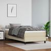 vidaXL Cama com molas/colch&atilde;o 90x190 cm couro artificial cor creme
