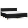 vidaXL Cama com molas/colch&atilde;o 180x200 cm tecido preto