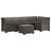 vidaXL Sof&aacute; de Jardim de 5 Pessoas com Almofadas Visual de Rattan PP
