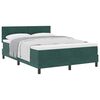 vidaXL Cama Box com colch&atilde;o Verde Escuro 160 x 200 cm Veludo