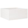 vidaXL Vaso/floreira jardim 100x100x46 cm madeira pinho maci&ccedil;a branco