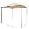 vidaXL Gazebo tenda com toldo 3x3 m aço bege