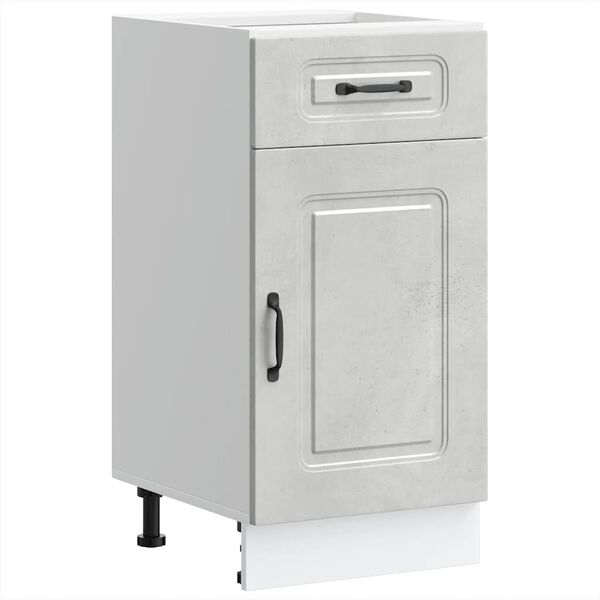 vidaXL Armário baixo de cozinha Kalmar betão madeira projetada cinza