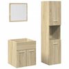 vidaXL 3 pcs conj. m&oacute;veis casa banho derivados madeira carvalho sonoma