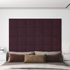 vidaXL Painel de parede 12 pcs 30x30 cm tecido 1,08 m&sup2; roxo
