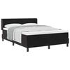vidaXL Cama Box com colch&atilde;o com cabeceira Preto 190 x 140 cm Veludo