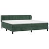 vidaXL Cama com molas/colch&atilde;o 200x200 cm veludo verde-escuro