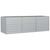 vidaXL Canteiro elevado de jardim 240x80x77cm a&ccedil;o galvanizado prateado