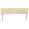 vidaXL Cabeceiras creme 180x7x78/88 cm tecido