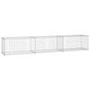 vidaXL Muro gabi&atilde;o com tampas a&ccedil;o galvanizado 300x50x50 cm