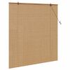 vidaXL Estores de rolo com cortinas Manual Castanho 150 x 160 cm Bambu