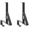 vidaXL Suporte para Prote&ccedil;&atilde;o de Neve 2 unid. Preto 29,5 x 3 x 34,5 cm