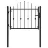 vidaXL Port&atilde;o de Cerca ASTEN 100 x 75 cm Metal Preto Tranc&aacute;vel