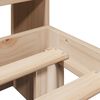 vidaXL Cama com estante sem colch&atilde;o 90x190 cm pinho maci&ccedil;o