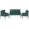 vidaXL Conjuntos de sof&aacute;s 3 pcs Verde Escuro 115 x 56 x 80 cm