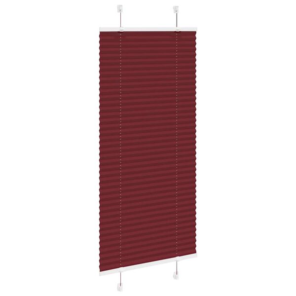 vidaXL Plissado Cego Bord&eacute;us Vermelho 55x100 cm Largura Tecido 54,4 cm