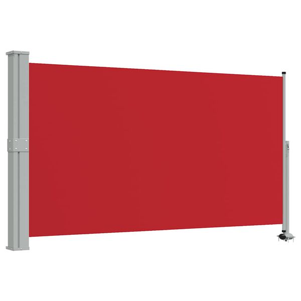 vidaXL Toldo lateral retr&aacute;til para p&aacute;tio 140x300 cm vermelho