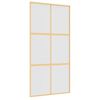 vidaXL Porta deslizante 102,5x205 cm vidro ESG fosco/alum&iacute;nio dourado
