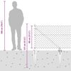 vidaXL Poste de Cerca Cinzeto 10 x 0,8 m (malha de 40 x 40 mm)
